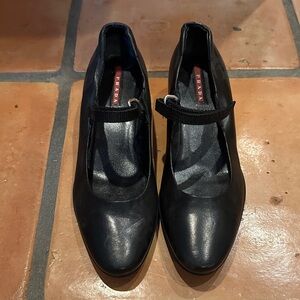 Prada Black Mary Jane Flats